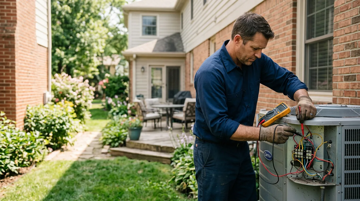 HVAC technician working near Washington, CA